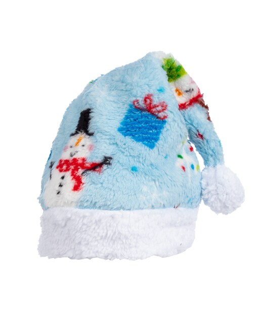 Imagen 0 de Gorro de felpa extrasuave. Diseño navideño azul. 31x48 cm.