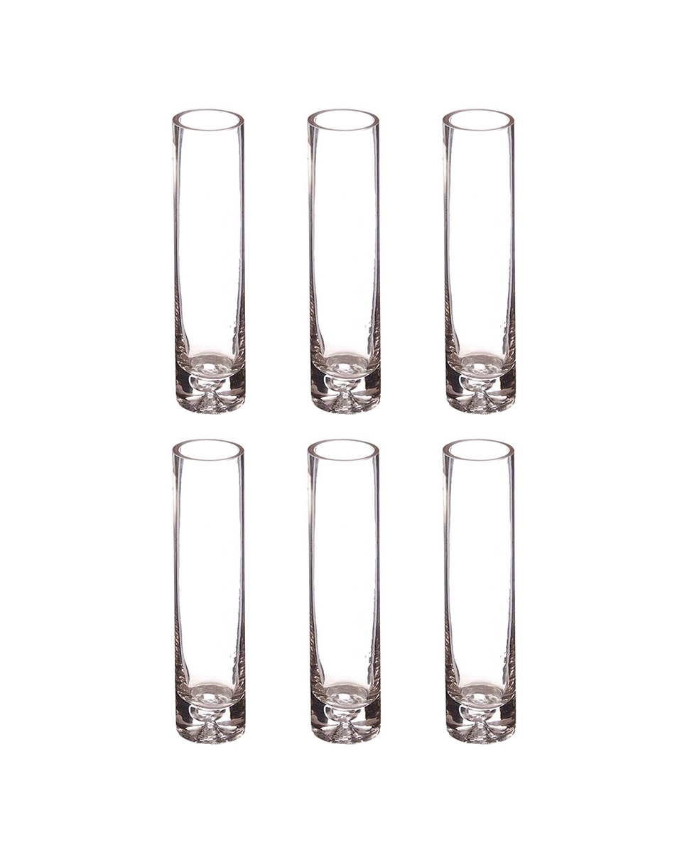 Imagen 0 de Pack 6 floreros cristal ovalado