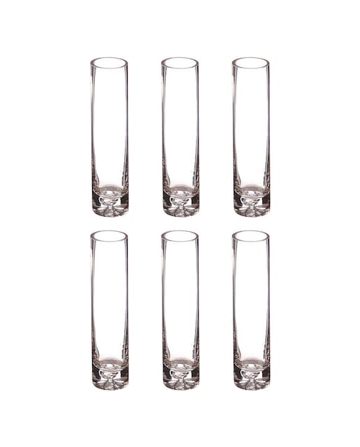 Imagen 0 de Pack 6 floreros cristal ovalado