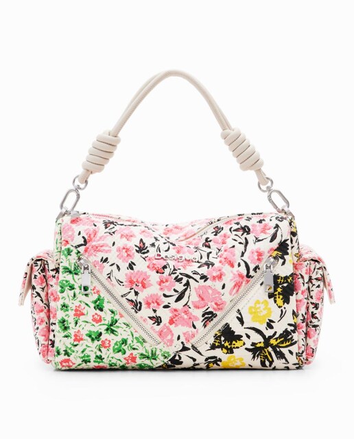 Imagen 0 de Bolso M canvas flores de mujer