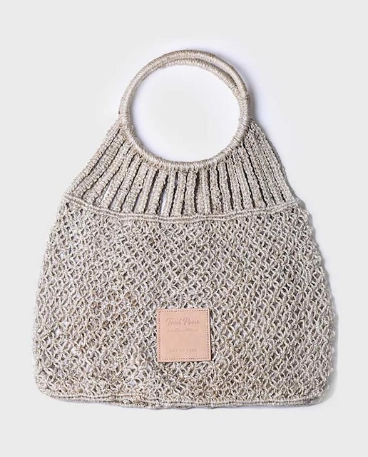 Imagen 0 de Bolso de mano de mujer de trenza de yute