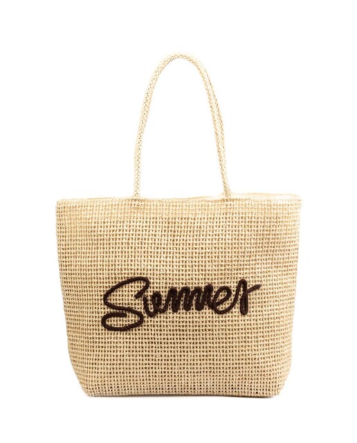 Imagen 0 de Bergeggi Bolso shopper Mujer. Fabricado en paja trenzada diseño "Summer"