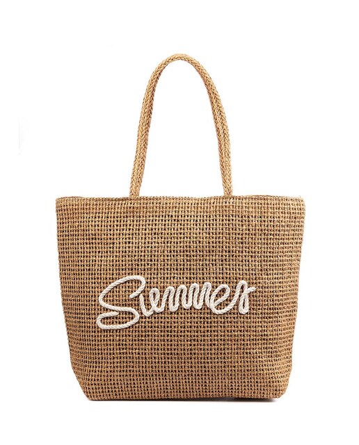 Imagen 0 de Bergeggi Bolso shopper Mujer. Fabricado en paja trenzada diseño "Summer"