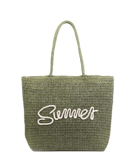 Imagen 0 de Bergeggi Bolso shopper Mujer. Fabricado en paja trenzada diseño "Summer"
