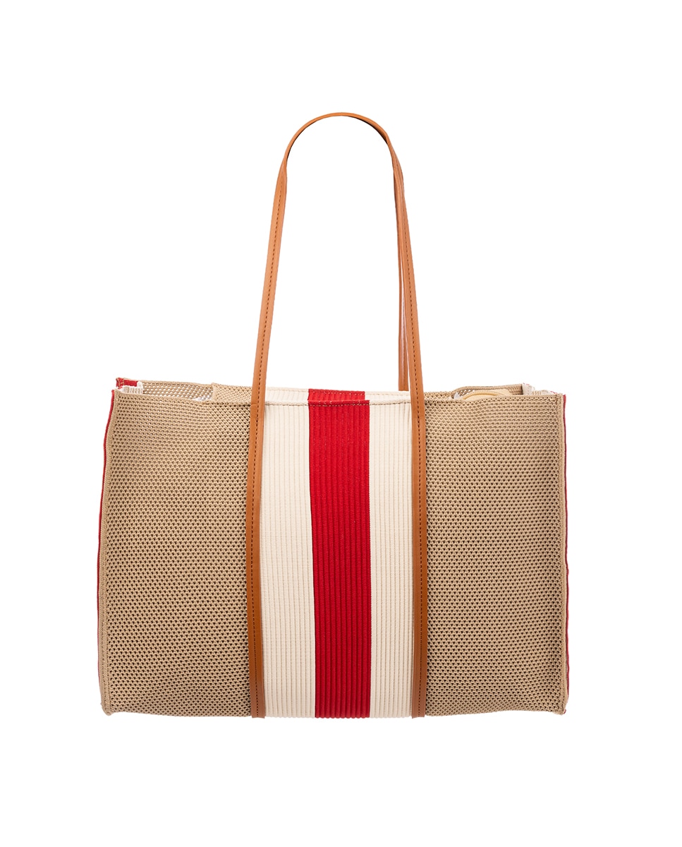 Imagen 0 de Borbore Bolso shopper Mujer. Fabricado en rafia sintética entrelazada.