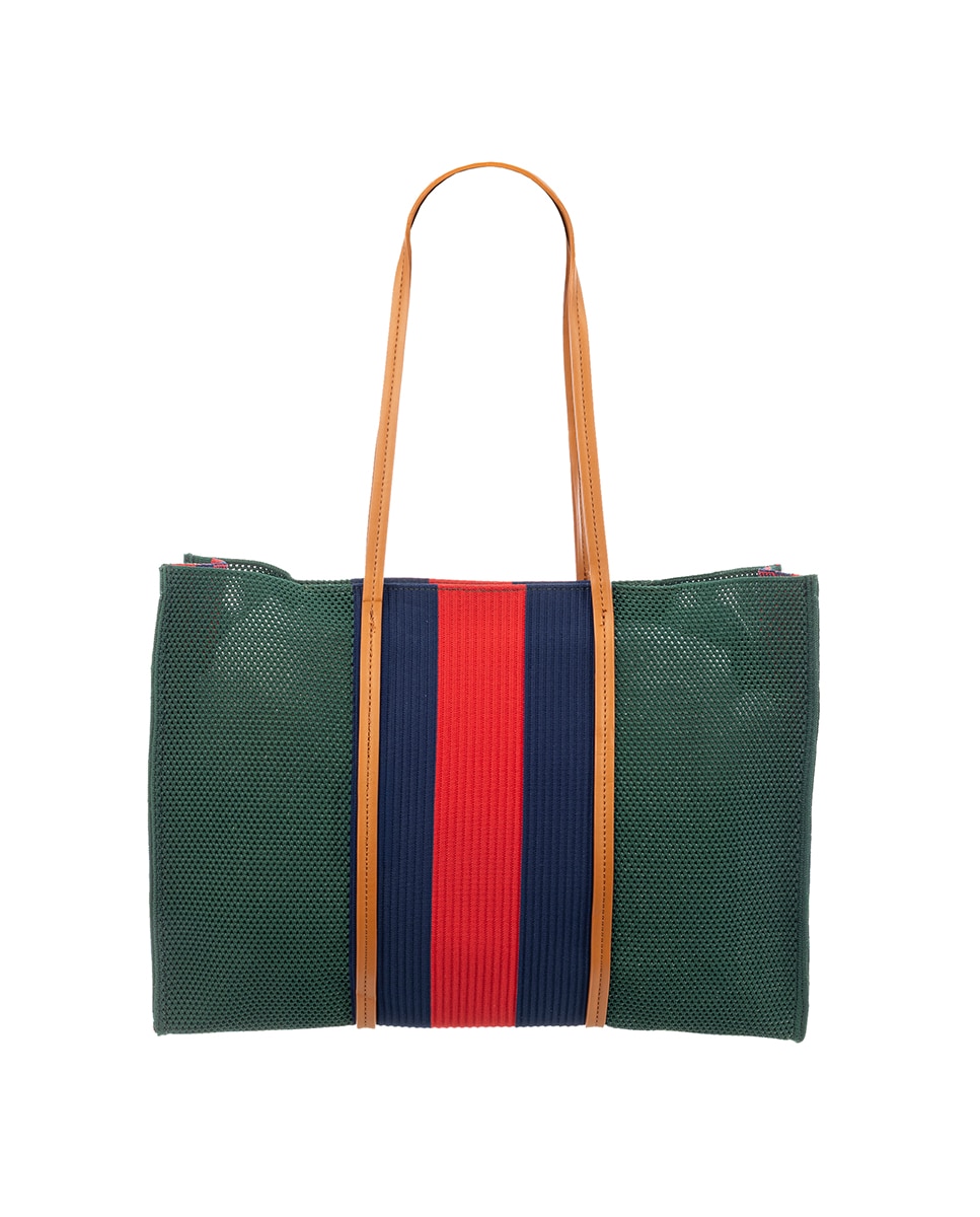 Imagen 0 de Borbore Bolso shopper Mujer. Fabricado en rafia sintética entrelazada.