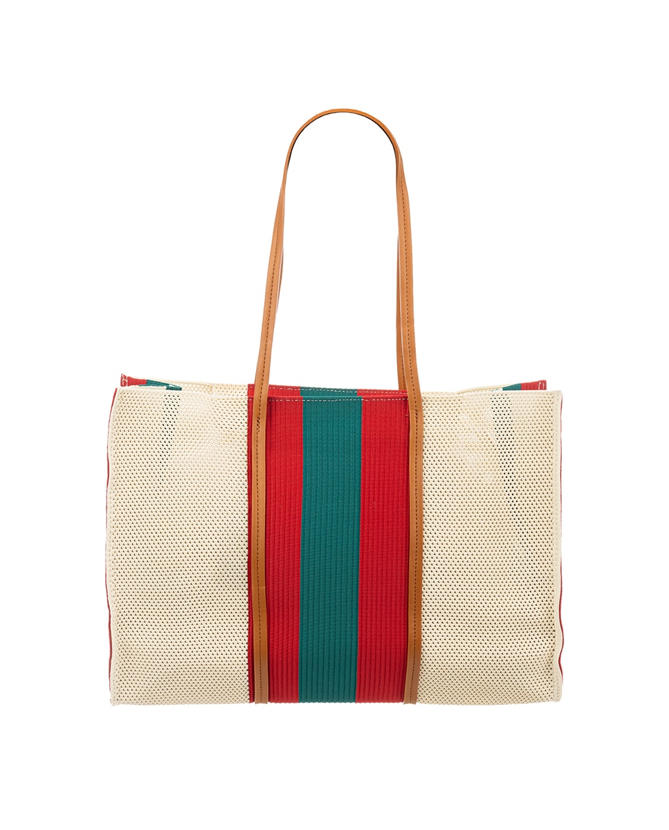 Imagen 0 de Borbore Bolso shopper Mujer. Fabricado en rafia sintética entrelazada.