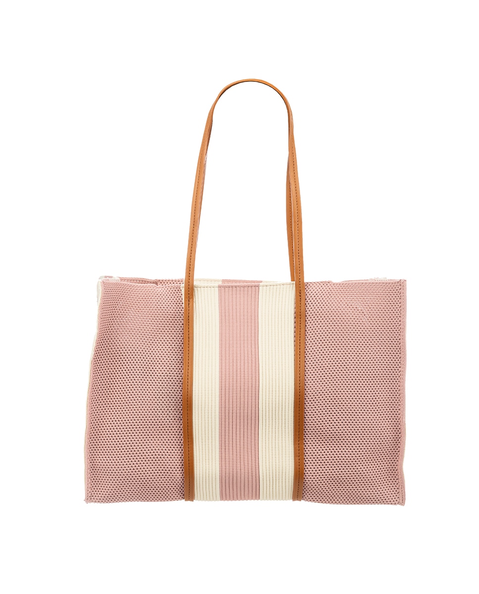 Imagen 0 de Borbore Bolso shopper Mujer. Fabricado en rafia sintética entrelazada.