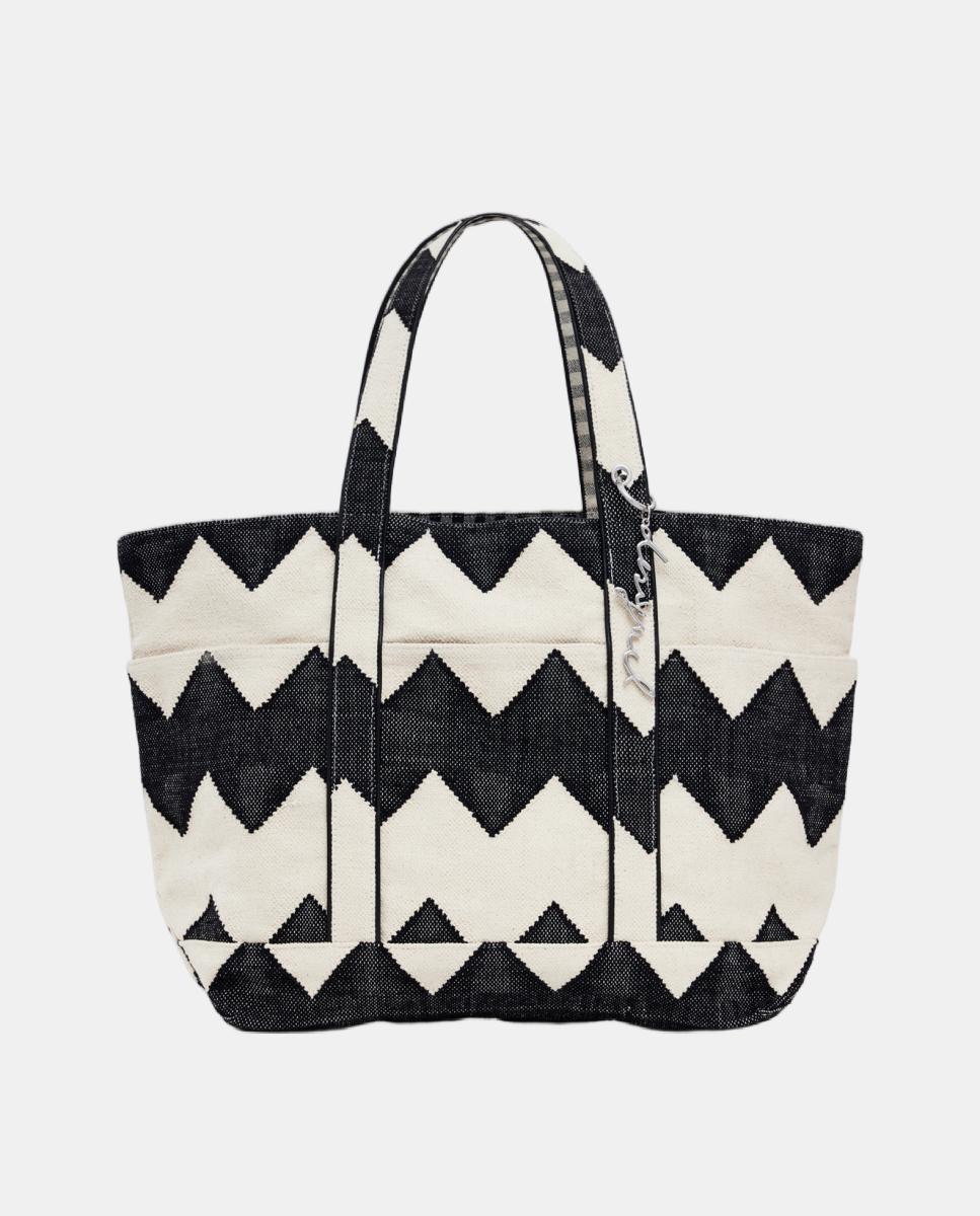 Imagen 0 de Bolso sarga reversible mediano