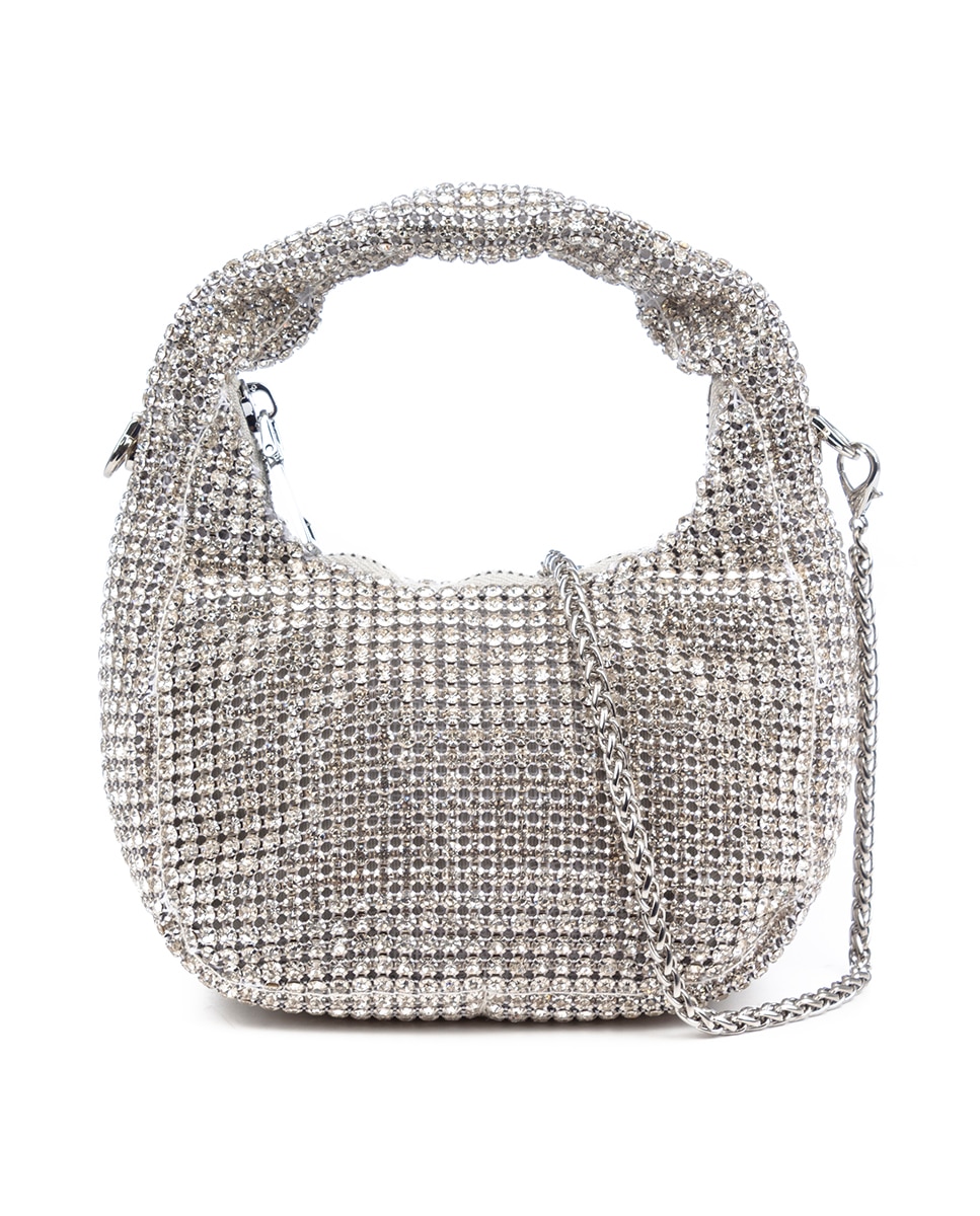 Imagen 0 de Baganza bolso de mano de fiesta con pedrería de circonitas grado 5A, diseño diamante efecto brillante.