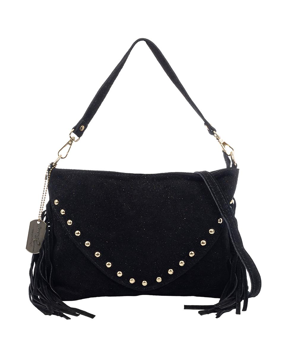 Imagen 0 de Bellegra Bolso de hombro Mujer. Piel auténtica Gamuza con detalles metálicos.