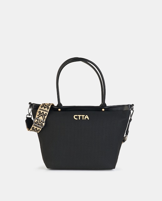 Imagen 0 de Shopping  de mujer con cierre cremallera y bandolera regulable para cruzar