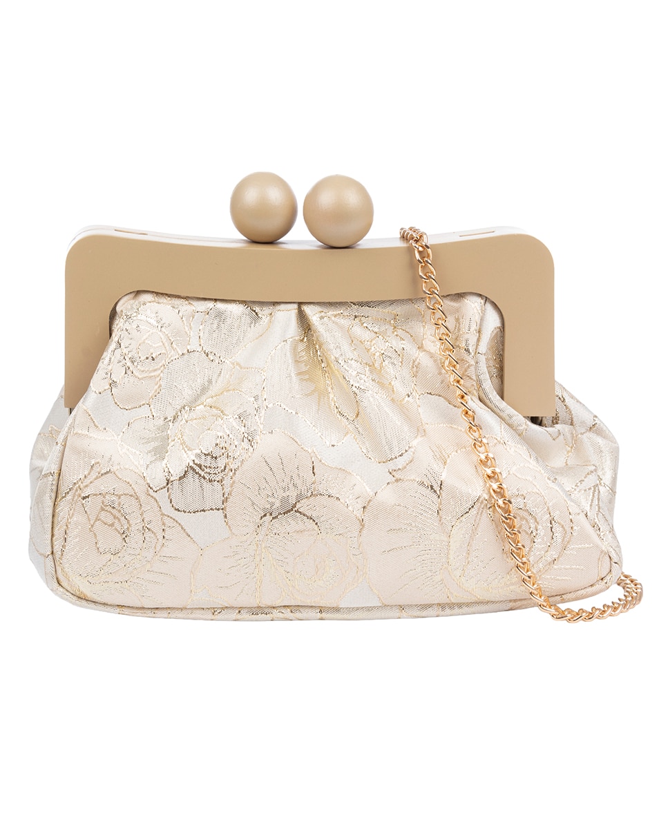 Imagen 0 de Bormida Bolso bandolera Mujer. Fabricado en madera y tela con diseños florales.
