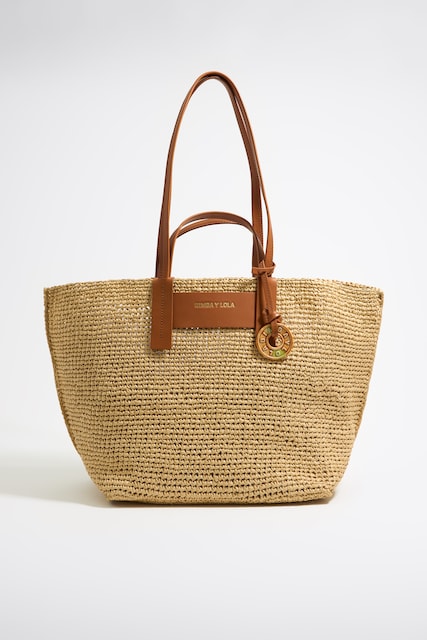 Imagen 0 de Bolso shopper maxi natural de mujer