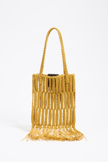 Imagen 0 de Bolso de mano piel trenzado banana de mujer