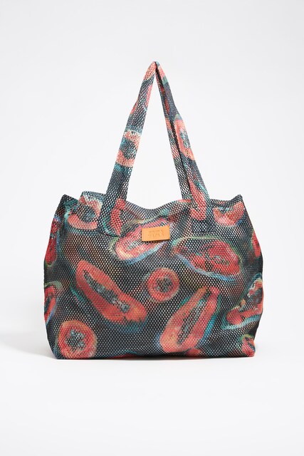 Imagen 0 de Bolso shopper nylon print papaya  de mujer