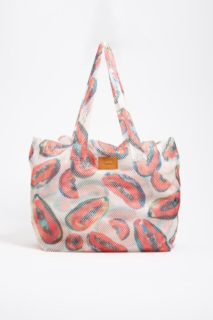 Imagen 0 de Bolso shopper nylon print papaya  de mujer