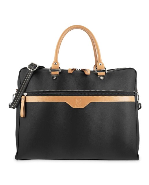 Imagen 0 de Bolso de mujer carpeta con asas de mano y correa extensibl