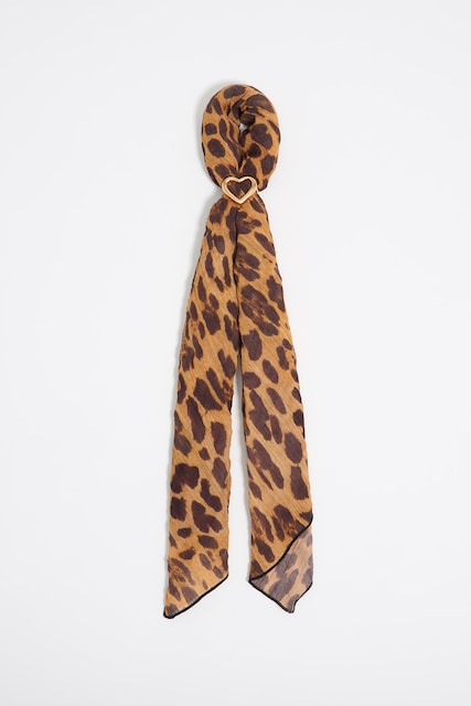 Imagen 0 de Charm pañuelo leopardo natural de mujer