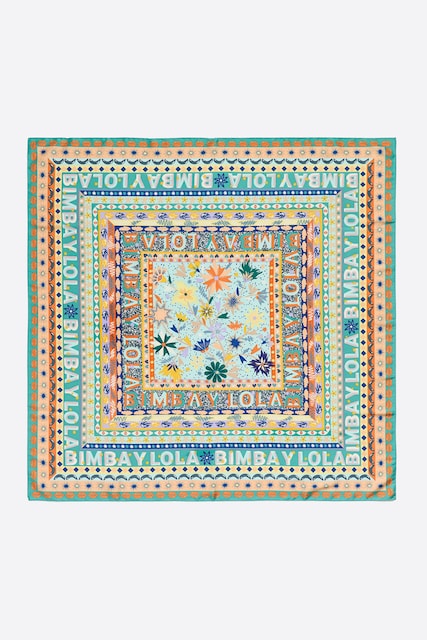 Imagen 0 de Pañuelo marcos flores y logos aguamarina de mujer