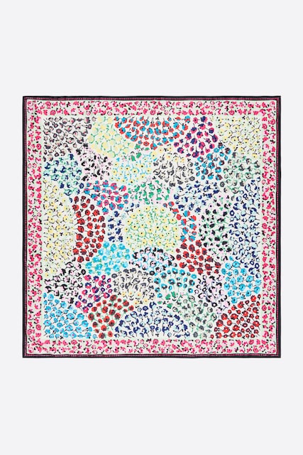 Imagen 0 de Pañuelo flores y marco blanco de mujer