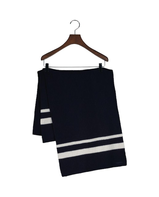 Imagen 0 de Bufanda de mujer de lana con diseño de rayas.