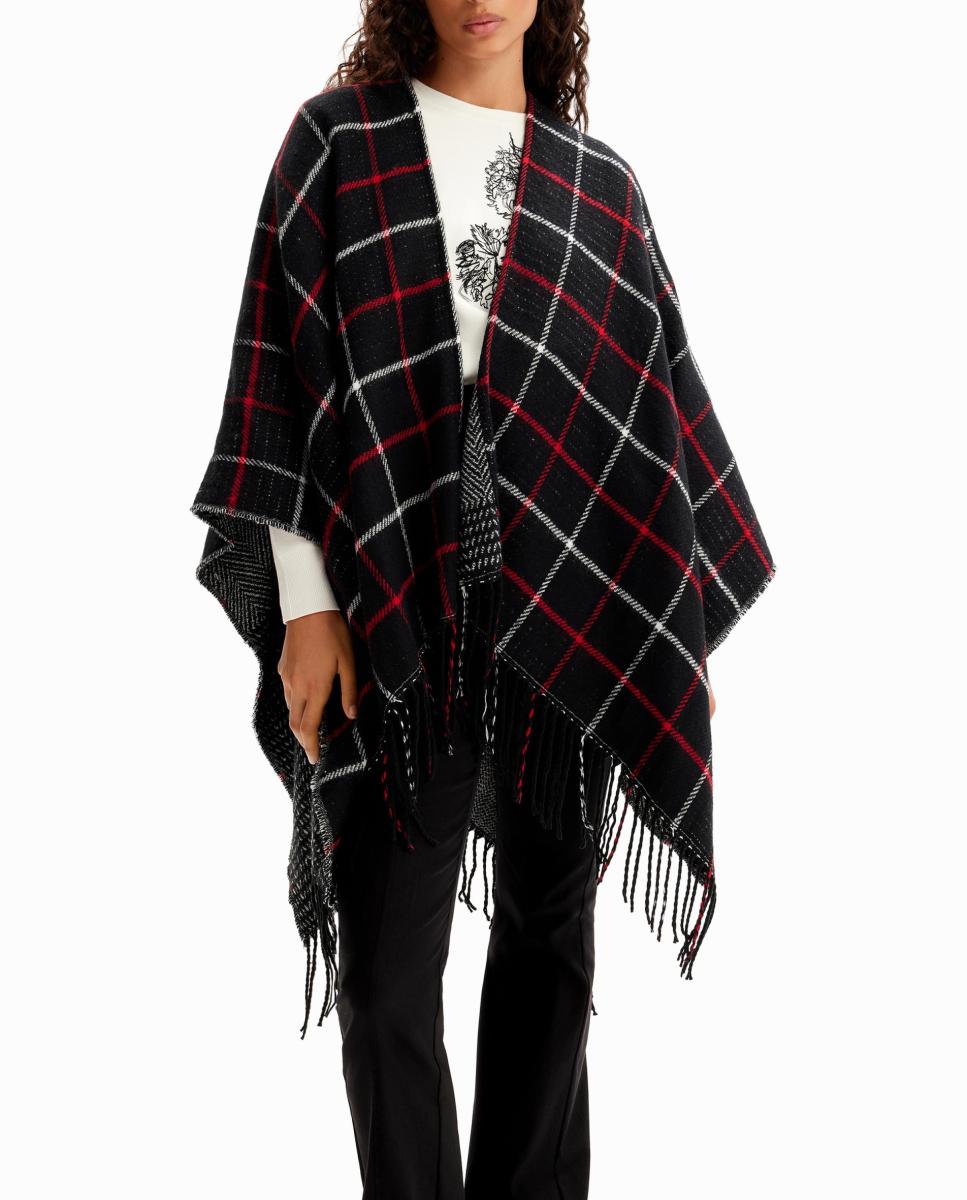 Imagen 0 de Poncho reversible cuadros