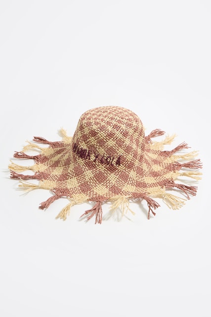 Imagen 0 de Gorro rafia de mujer con logo bordado