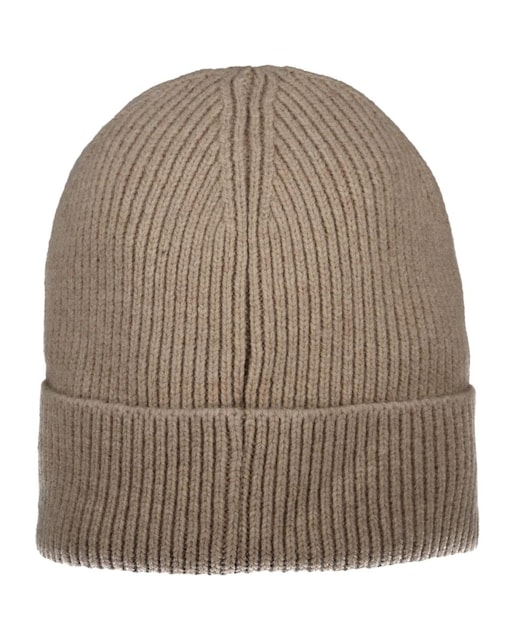 Imagen 0 de Gorro de mujer punto de canalé y discreto logo