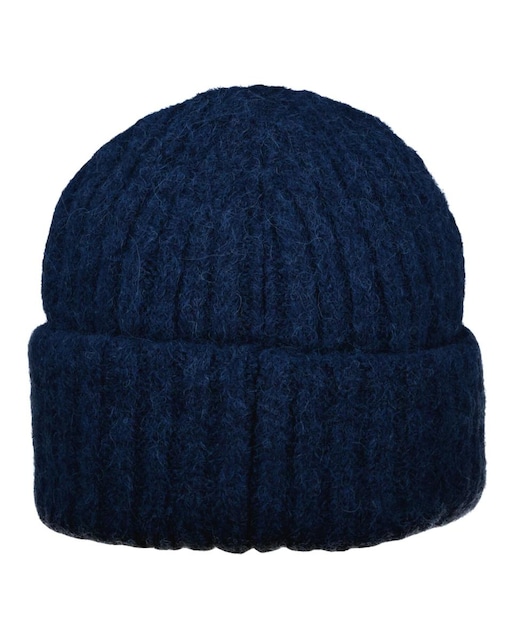 Imagen 0 de gorro de mujer de punto acanalado y logotipo tonal bordado en el lateral del doblez.