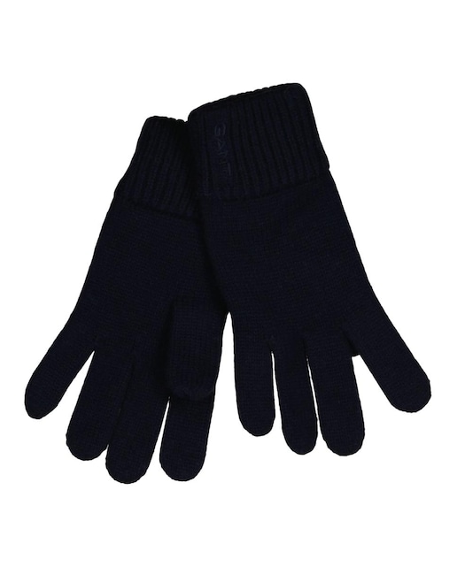 Imagen 0 de guantes de mujer 100% lana con puños acanalados y logotipo tonal de GANT bordado