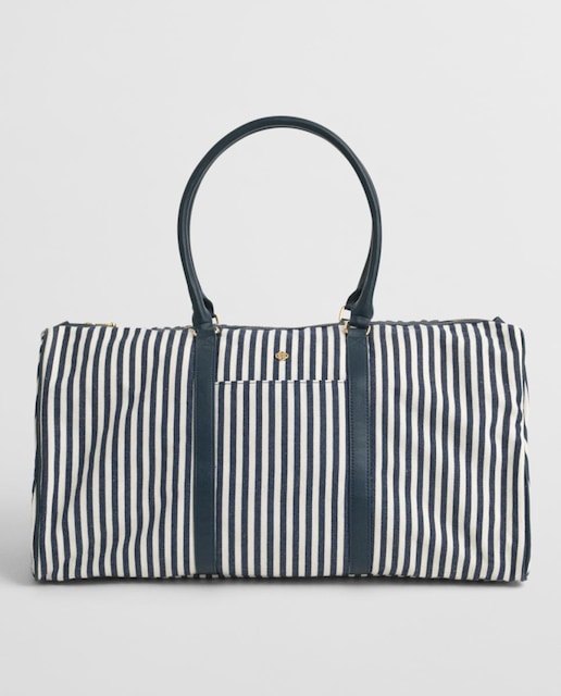 Imagen 0 de Travel in style with this premium duffel bag from GANT, made from 100% cotton and featuring a striped pattern.