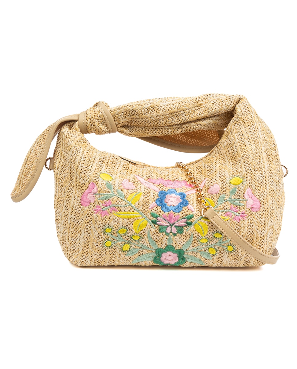 Imagen 0 de Bisagno Bolso de hombro Mujer. Fabricado en tela y piel sintética PU con diseño de flores.
