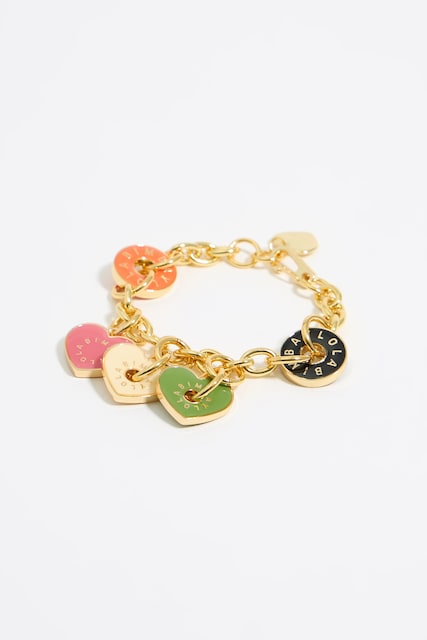 Imagen 0 de Pulsera cadena dorada logos corazón de mujer