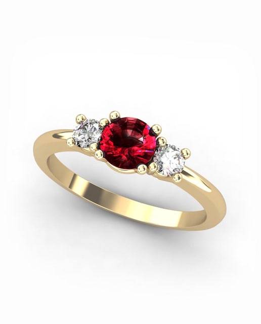 Imagen 0 de Anillo oro diamant 0,22ct rubi