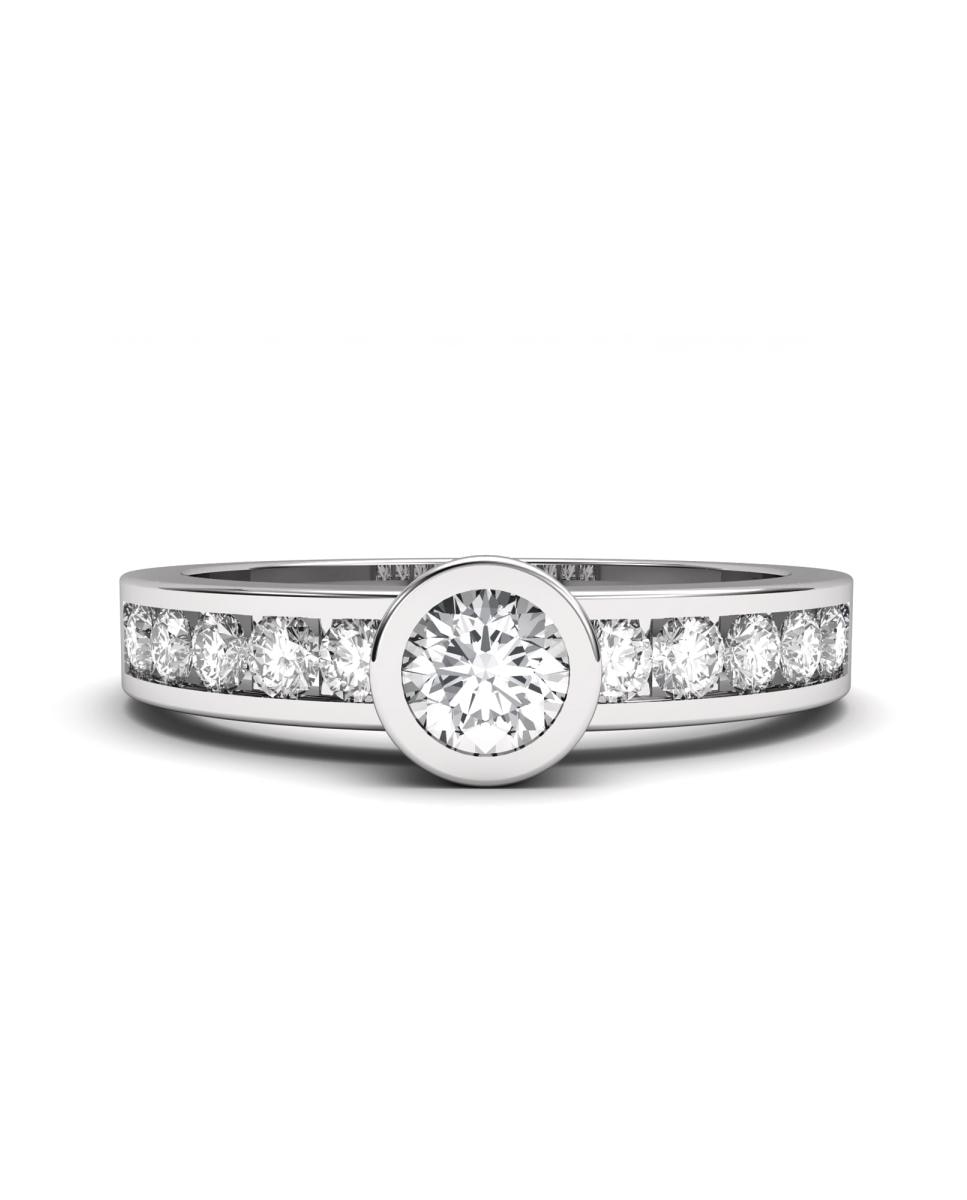 Imagen 0 de Anillo oro diamantes 0,58 ct