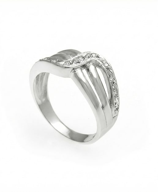 Imagen 0 de Anillo plata diamante 0,11 ct