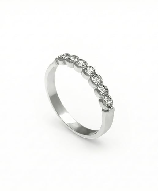 Imagen 0 de Anillo plata diamante 0,42 ct