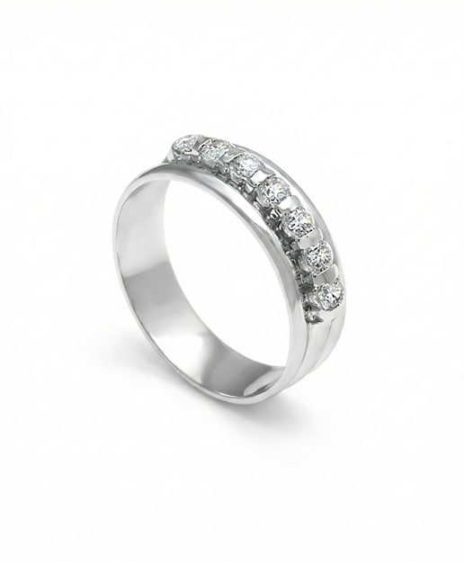 Imagen 0 de Anillo plata diamante 0,42 ct