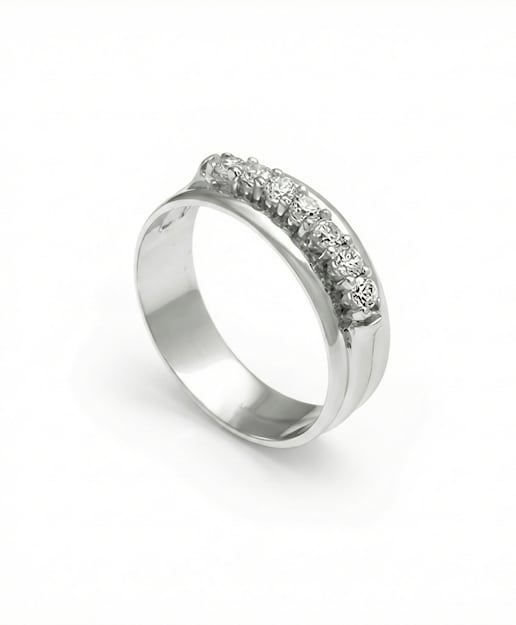 Imagen 0 de Anillo plata diamante 0,33 ct