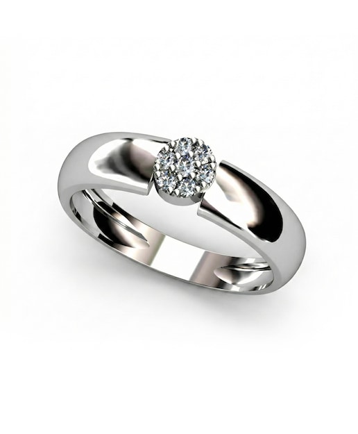 Imagen 0 de Anillo plata diamante 0,09 ct