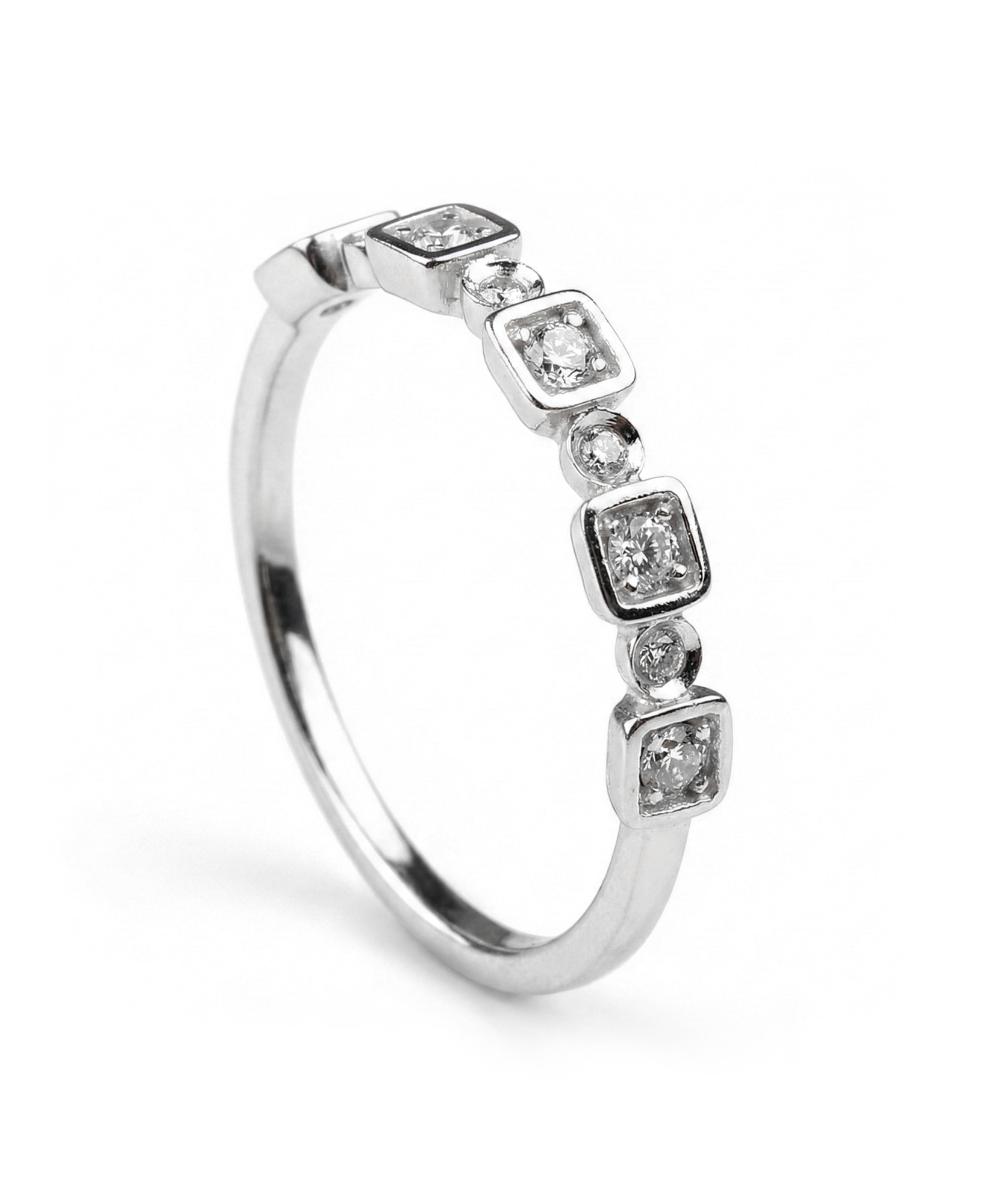 Imagen 0 de Anillo plata diamante 0,28 ct