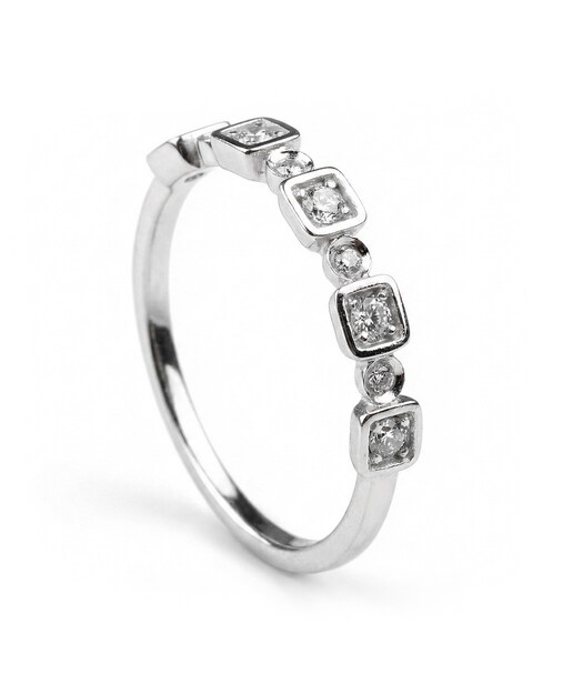 Imagen 0 de Anillo plata diamante 0,28 ct
