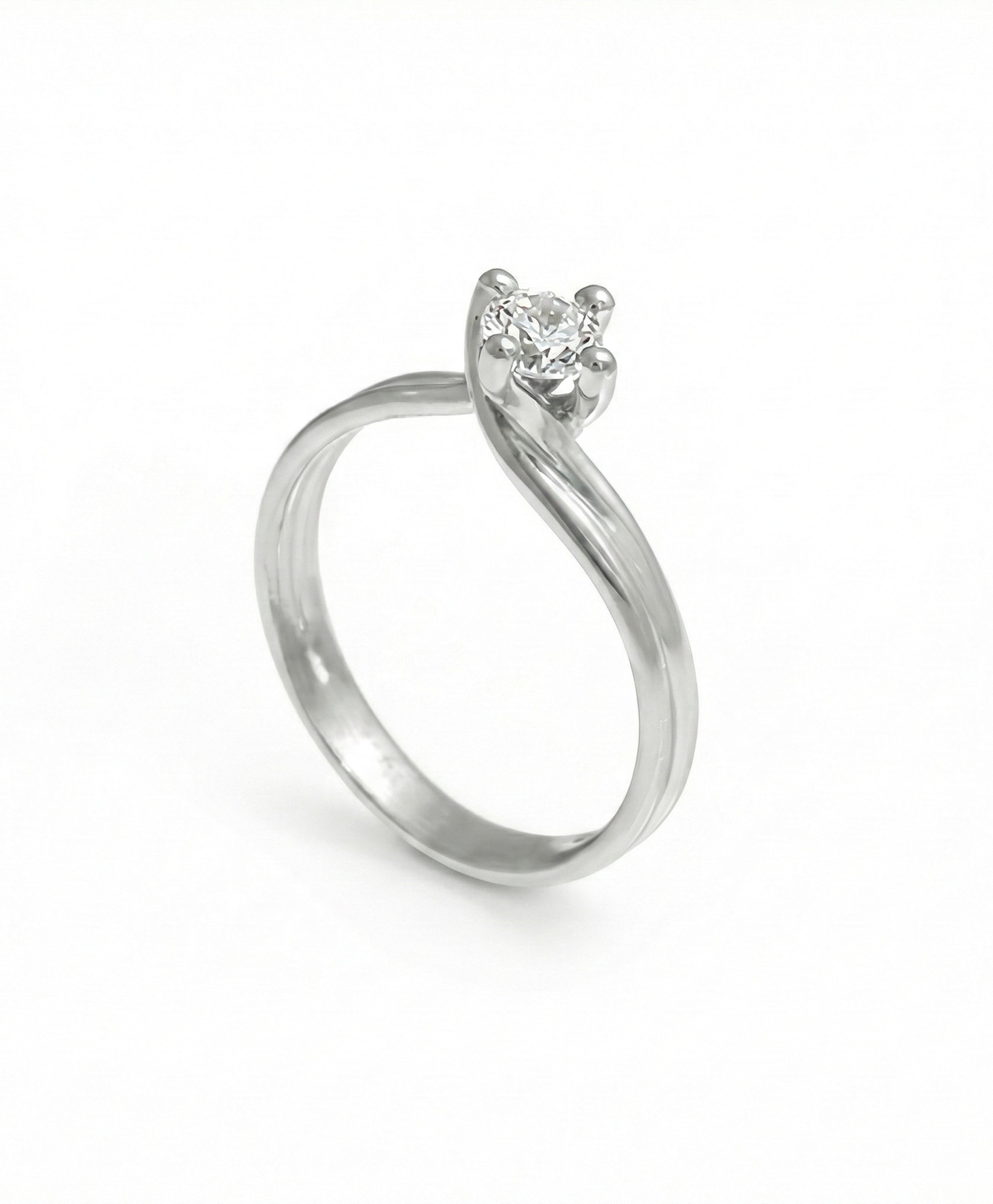 Imagen 0 de Anillo plata diamante 0,35 ct