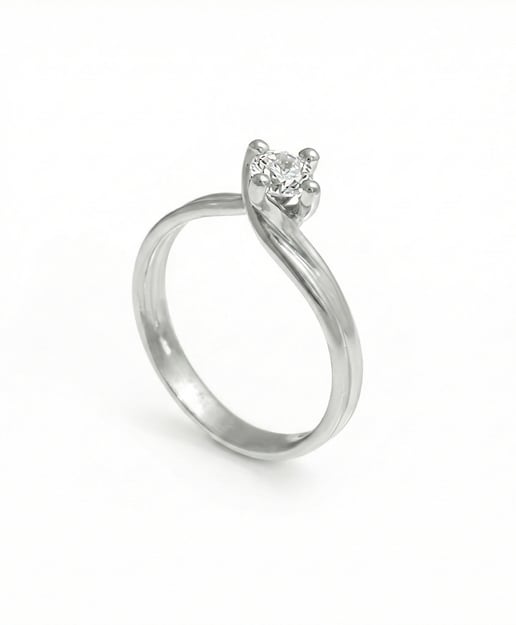 Imagen 0 de Anillo plata diamante 0,35 ct