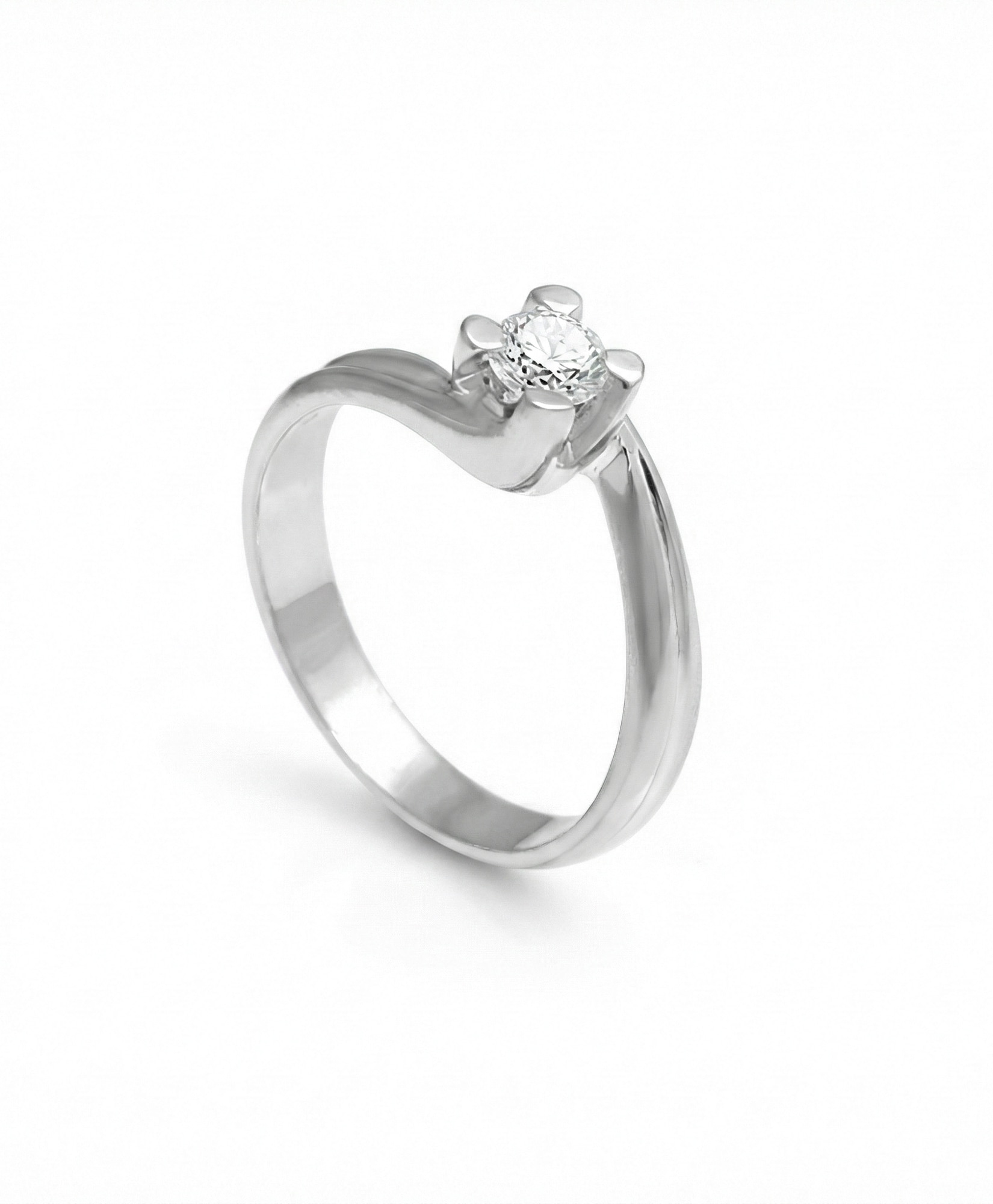 Imagen 0 de Anillo plata diamante 0,35 ct