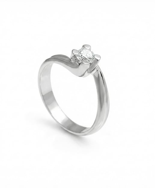 Imagen 0 de Anillo plata diamante 0,35 ct