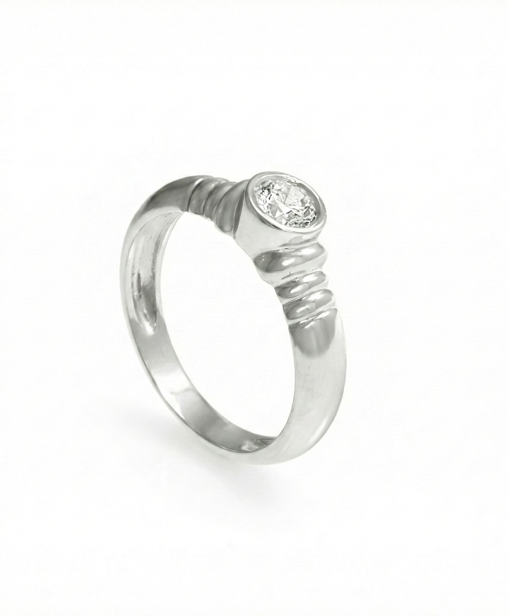 Imagen 0 de Anillo plata diamante 0,35 ct