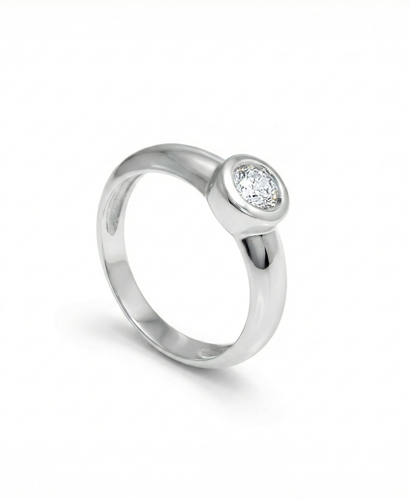 Imagen 0 de Anillo plata diamante 0,35 ct