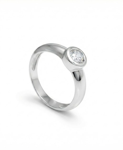Imagen 0 de Anillo plata diamante 0,35 ct
